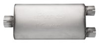 Violator Series Muffler 3 in Center Inlet/2.5 in Dual Outlet 18 in L Hardware Not Incl Natural 40...