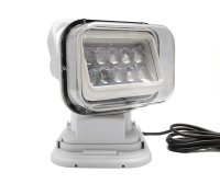 Motorized 50W LED Spot Light w/ Remote 360 Degree / 120 vertical Swivel Functionality White Marin...