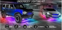 ColorSMART Chasing Pattern RGB LED Aluminum Solid Underbody Kit with Key Card RGB Remote and Blue...