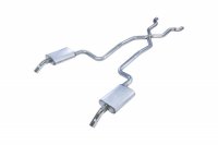 1974 Corvette C3 2.5 Inch Crossmember Back Exhaust Kit With X-Pipe 409 Stainless No Mufflers Pype...