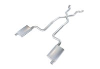 Crossmember Back w/X-Pipe Exhaust System 68-73 Corvette C3 Split Rear Dual Exit 2.5 in Intermedia...