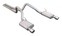 Cat Back Exhaust System 05-10 Mustang V8 Split Rear Dual Exit 2.5 in Intermediate Pipe And Tailpi...