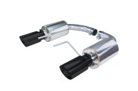 Axle Back Exhaust 15-23 Mustang V6 and Ecoboost Split Rear Dual Exit 3 in Black Tips Hardware Inc...