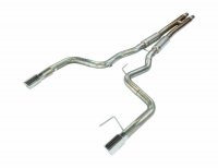 2024 Mustang GT 3 Inch H-Bomb and Bullet Mid Mufflers Cat Back Exhaust Kit 409 Stainless Pypes Pe...