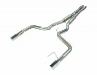 2024 Mustang GT 3 Inch X-Bomb and Bullet Mid Mufflers Cat Back Exhaust Kit 409 Stainless Pypes Pe...