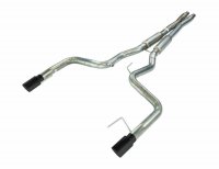 2024 Mustang GT 3 Inch X-Bomb and Bullet Mid Mufflers Cat Back Exhaust Kit 409 Stainless Black Po...