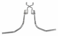 Crossmember Back w/X-Pipe Exhaust System 75-76 Ford Truck Split Rear Dual Exit 2.5 in Intermediat...