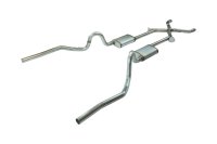 Crossmember Back w/Xchange Exhaust System 70-71 GTO/68-72 442 Split Rear Dual Exit 2.5 in Interme...