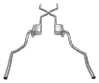 Crossmember Back w/H-Pipe Exhaust System 70-71 GTO/68-72 442 Dual Split Rear Valance Exit 2.5 in ...