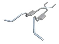 Cat Back Exhaust System 65-70 B-Body Split Side Dual Exit 2.5 in Intermediate And Tail Pipe Viola...