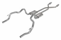 Crossmember Back w/X-Pipe Exhaust System 75-81 F-Body Split Rear Dual Exit 2.5 in Intermediate An...