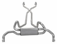 Crossflow System w/H-Pipe Exhaust System 75-81 Split Rear Dual Exit 2.5 in Intermediate And Tail ...