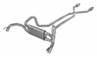 Crossflow System w/X-Pipe Exhaust System 75-81 Split Rear Dual Exit 2.5 in Intermediate And Tail ...