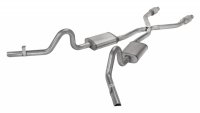 Crossmember Back w/X-Pipe Exhaust System 78-88 GM G-Body Split Rear Dual Exit 2.5 in Intermediate...