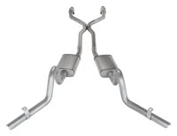 Crossmember Back w/H-Pipe Exhaust System 78-88 EL Camino Exc SS Split Rear Dual Exit 2.5 in Inter...