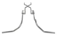 1975-1987 GM C15 Truck 2.5 Inch Crossmember Back With H-Bomb H-Pipe Exhaust System Includes Catal...