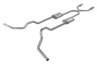 1975-1987 GM Truck 2.5 Inch Crossmember Back With X-Pipe Exhaust System Includes Catalytic Conver...