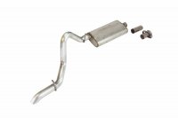 Cat Back Exhaust System 97-06 Wrangler TJ Single Rear Exit 2.5 in Intermediate And Tail Pipe Stre...