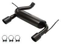 2007-2018  Jeep JK Dual Exit Axle Back Black Exhaust System 409 Stainless With Street Pro Muffler...