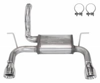 Axle-Back Exhaust System 18-24 Jeep Jl Dual Exit 2.5 Inch Intermediate And Tailpipe Street Pro Mu...