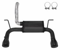 Axle-Back Exhaust System 18-22 Jeep Jl Dual Exit 2.5 Inch Intermediate And Tailpipe Street Pro Mu...