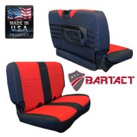 Jeep TJ Seat Covers Rear Bench 03-06 Wrangler TJ Tactical Series Black/Blue Bartact