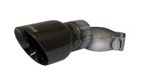 Single 3.5 Inch Black Pro-Series Tip (Clamp Included) 2.5 Inch Inlet Universal Stainless Steel Co...