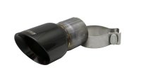 Single 3.5 Inch Black Pro-Series Tip (Clamp Included) 2.75 Inch Inlet Universal Stainless Steel C...
