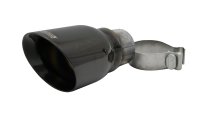 Single 4.0 Inch Black Pro-Series Tip (Clamp Included) 2.5 Inch Inlet Universal Stainless Steel Co...