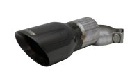 Single 4.0 Inch Black Pro-Series Tip (Clamp Included) 3.0 Inch Inlet Universal Stainless Steel Co...