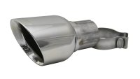 Single 4.5 Inch Polished Pro-Series Tip (Clamp Included) 2.75 Inch Inlet Universal Stainless Stee...