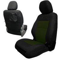Toyota Tacoma Seat Covers 16-19 Tacoma and TRD Front Black/Olive Drab Tactical Series Pair Bartac...