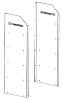 Two WallSlide Shelf End Caps 24 Inches High for 13 inch Deep Shelves