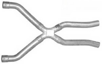 Exhaust X-Pipe Kit Intermediate Pipe 2.5 in Crossover Incl Special Angled Rear Legs Natural 409 S...
