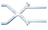 Xchange X-Pipe Crossover Kit Intermediate Pipe 3 in Hardware Incl Natural 409 Stainless Steel Pyp...