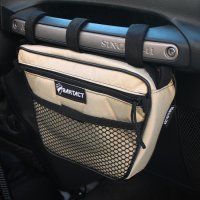 Jeep Wrangler Dash Bag Passenger Grab Handle Dash Bag Fabric Khaki Bartact