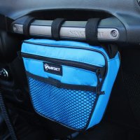 Passenger Dash Grab Handle Bag For Jeep All Wranglers Blue Fabric Bartact