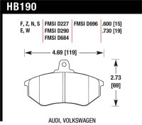HAWK HP+ Brake Pad Sets