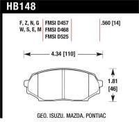 HAWK Black Brake Pad Sets