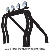 Go Rhino 9109370DSB - Double Bar/Single Kicker (Between Wheel Wells) - Black Powdercoat