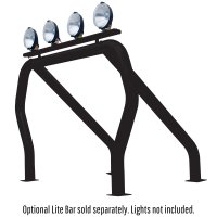 Go Rhino 9109370SSB - Single Bar/Single Kicker (Between Wheel Wells) - Black Powdercoat