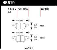 HAWK DTC-60 Brake Pad Sets