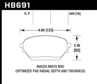 HAWK DTC-60 Brake Pad Sets