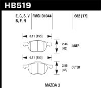HAWK HPS 5.0 Brake Pad Sets