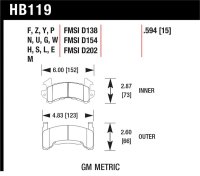 HAWK DTC-70 Brake Pad Sets
