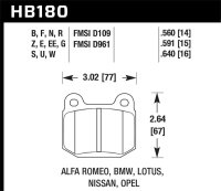 HAWK Blue 9012 Brake Pad Sets