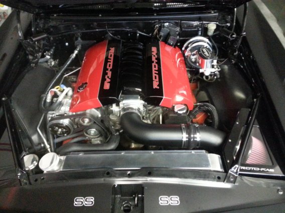 1967-69 Camaro LS Engine Swap With MAF Sensor Block Cold Air Intake 