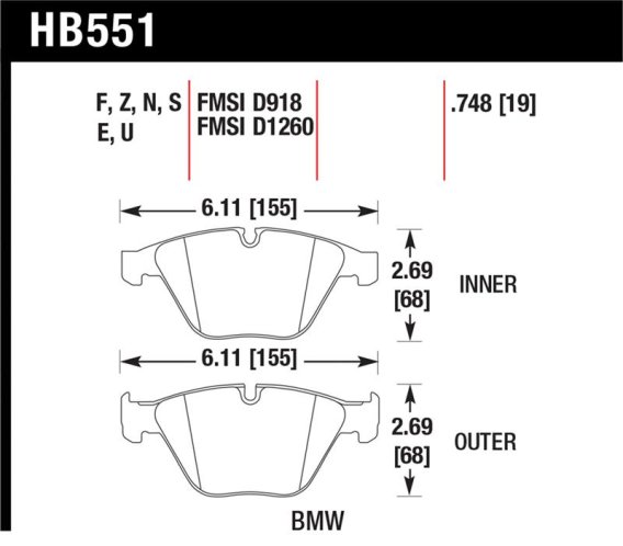 HAWK Ceramic Brake Pad Sets