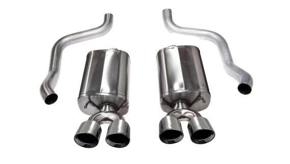 2.5 Inch Axle-Back Sport Dual Exhaust Polished 3.5 Inch Tips 09-13 Corvette 6.2L Stainless Steel ...