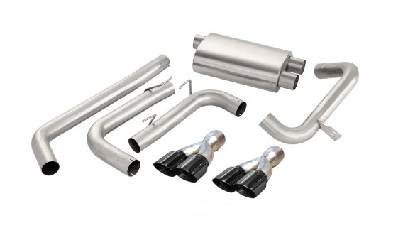 3.0 Inch Cat-Back Sport Dual Exhaust Black 3.5 Inch Tips 98-02 Chevy Camaro SS/Z28/Pontiac Firebi...